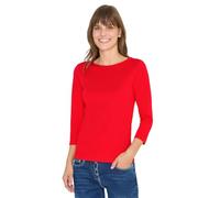 Langarmshirt CECIL "Style Pia", Damen, Gr. XXL (46), pumkin orange, Jersey, Obermaterial: 100% Baumwolle, regular fit normal, Rundhals, gerader Abschluss, Shirts (49411011-XXL) pumkin orange