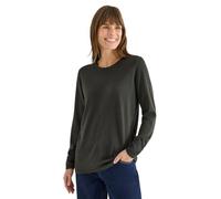 Strickpullover CECIL, Damen, Gr. S (38), raw khaki, Web, 60% Baumwolle, 40% Viskose, meliert, normal normal, Rundhals, abgesteppt, Pullover Strickpullover, aus Feinstrick (62217819-S) raw khaki