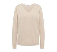 Cecil Damen Basic Pullover - V-Ausschnitt, 60% Baumwolle/40% Viskose - Beige XXL