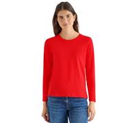 Cecil Damen Basic Rundhalsshirt in Orange, Gr: XS