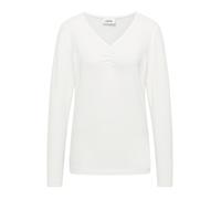Cecil Damen Basic Shirt mit Raffung Weiß Größe L