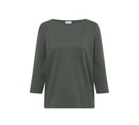 CECIL - Basic Shirt mit U-Boot-Ausschnitt dried olive green - Gr. - S