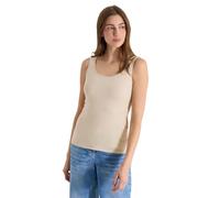 Cecil Damen Basic Top Rundhals 100% Baumwolle Beige XXL