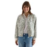 Kurzjacke CECIL, Damen, Gr. XL (44), macadamia beige, Stoff, 55% Leinen, 45% Viskose, comfort fit normal, Rundhals, Rippbündchen, Jacken Kurzjacke, mit Leomuster (45822317-XL) macadamia beige