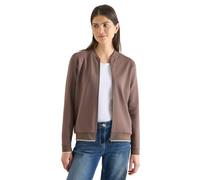 Sweatjacke CECIL, Damen, Gr. XL (44), urban taupe, Sweatware, 67% Polyester, 30% Viskose, 3% Elasthan, unifarben, comfort fit normal, Rundhals, Rippbündchen, Sweatjacken Sweatjacke, Rundhalsausschnitt