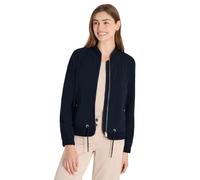 Cecil Blouson CECIL Damen Größe L (42) uni blau 100% Polyester Rundhals elastischer Bund