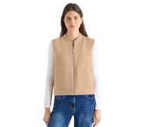 Fellweste CECIL, Damen, Gr. S (38), golden camel, Stoff, 94% Polyester, 6% Elasthan, unifarben, comfort fit normal, Rundhals, Westen (42914863-S) golden camel