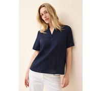 CECIL Damen B345828 Blusenshirt mit Struktur, Urban Navy Blue, L