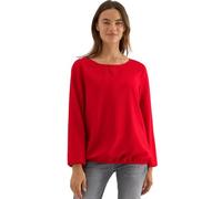 Cecil Bluse in Unifarbe Fiery red S