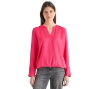Langarmbluse CECIL, Damen, Gr. XS (36), geranium rot, Stoff, 100% Viskose, unifarben, klassisch normal, V-Ausschnitt, Bündchen, Blusen, in Blusen-Optik (13638121-XS) geranium rot