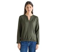 Langarmbluse CECIL, Damen, Gr. L (42), khaki, Stoff, 100% Viskose, unifarben, klassisch normal, V-Ausschnitt, Bündchen, Blusen, in Blusen-Optik (87288665-L) khaki