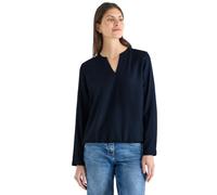 Cecil Bluse in Unifarbe universal Blue XL