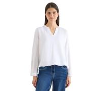 Langarmbluse CECIL, Damen, Gr. L (42), weiß, Stoff, 100% Viskose, unifarben, klassisch normal, V-Ausschnitt, Bündchen, Blusen, in Blusen-Optik (34479247-L) weiß