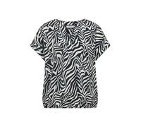 Shirtbluse CECIL, Damen, Gr. S (38), palm breeze grün, Web, Obermaterial: 100% Viskose, normal hüftbedeckend, Rundhals, abgesteppte Kante, Blusen, Sommerbluse mit Split Neck und Zebra-Print (70289161-