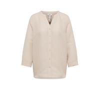 CECIL - Bluse mit Split Neck aus Leinenmix macadamia beige - Gr. - S
