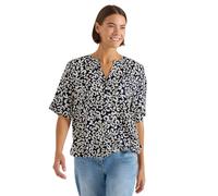 Druckbluse CECIL, Damen, Gr. S (38), urban dunkelblau, Web, Obermaterial: 100% Viskose, lässig geschnitten hüftbedeckend, Rundhals, abgerundeter Saum, Blusen Druckbluse, Sommerbluse mit Leo-Muster (51
