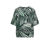 Cecil - Bluse mit Split Neck und Print grün - Gr. - S