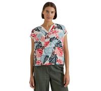 Shirtbluse CECIL, Damen, Gr. XXL (46), light alabaster weiß, Web, Obermaterial: 100% Viskose, geblümt, gemustert, gestreift, lässig geschnitten hüftbedeckend, V-Ausschnitt, abgesteppte Kante kontrastf