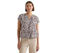 Cecil Bluse mit Split Neck und Zebra-Print Brown Cacao M