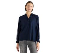 Langarmbluse CECIL, Damen, Gr. XS (36), blau (universal blau), Stoff, 100% Viskose, unifarben, klassisch normal, V-Ausschnitt, Bündchen, Blusen, mit Knopf Details (58036127-XS) universal blau