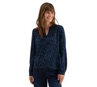 Cecil Bluse mit Zebra Print urban Dark Blue M