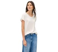 CECIL Damen 3412064 Blusenshirt mit Knoten, Vanilla White, X-Small