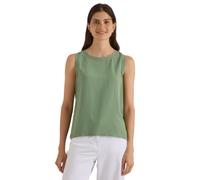 Cecil Blusentop mit Rundhals und Rippdetails deep Matcha Green M