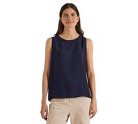 Blusentop CECIL, Damen, Gr. XL (44), urban dunkelblau, Stoff, 100% Viskose, unifarben, klassisch normal, Rundhals, normaler Saum, Blusen Blusentop, mit Rundhalsausschnitt (55379900-XL) urban dunkelbla