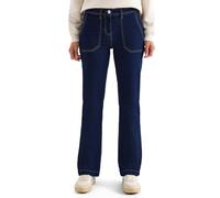 Bootcut-Jeans CECIL "Style Toronto", Damen, Gr. 34, Länge 32, rinsed wash, Denim/Jeans, Obermaterial: 98% Baumwolle, 2% Elasthan. Futter: 52% Polyester, 48% Baumwolle, slim fit lang, Jeans, Slim Fit (