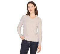 Cecil Damen Pullover Bouclé V-Neck, Grau, Größe M