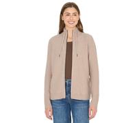 Cecil Damen Cardigan mit Stehkragen in Beige, Gr: XXL