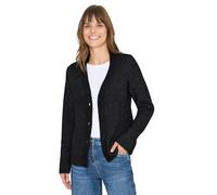 Cardigan CECIL, Damen, Gr. XL (44), schwarz melange, Web, 37% Baumwolle, 34% Polyacryl, 26% Polyester, 3% Elasthan, unifarben, comfort fit normal, V-Ausschnitt, Bündchen, Strickjacken, mit Knopfleiste