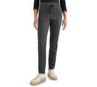 Jogger Pants CECIL, Damen, Gr. L, Länge 30, schwarz, Stoff, 68% Polyester, 28% Viskose, 4% Elasthan, unifarben, comfort fit normal, Hosen, mit Elastikbund und Tunnelzugbändchen (96384318-L) schwarz