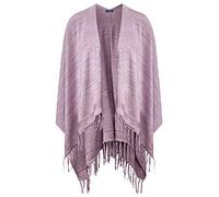 CECIL CECIL Melange-Poncho Lova rosa Angenehmer Baumwoll-Viskosemix