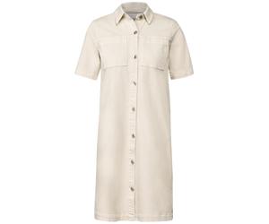 Cecil - Colored Denim Blusenkleid beige - Gr. - XS