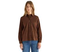 Cecil Hemdbluse Langarm Cord 100% Baumwolle unifarben mit Hemdkragen Damen XXL (46) mocha caramel