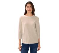 Cecil Cordshirt in Unifarbe Oat Milk beige XXL