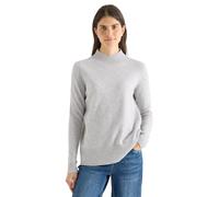 Cecil Strickpullover Cosy Turtleneck Luna - Damen, grau melange, hoch geschlossener Ausschnitt, M (40)