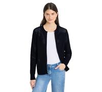 Strickjacke CECIL, Herren, Gr. M (40), universal blau, Web, 100% Baumwolle, gemustert, comfort fit normal, Rundhals, Rippbündchen, Strickjacken Strickjacke, mit Lochmuster (12261805-M) universal blau