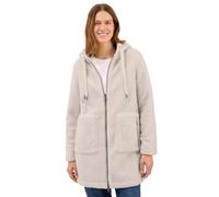 Fellimitatmantel CECIL, Damen, Gr. L (42), beige (teddy vanilleweiß), Stoff, Obermaterial: 100% Polyester; Futter: 100% Polyester, unifarben, casual, normal kniefrei, ohne Ausschnitt, Langarm abgestep