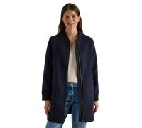 Wollmantel CECIL, Damen, Gr. XXL (46), blau (schwarz navy blau), Stoff, Oberstoff: 72% Polyester, 25% Wolle, 3% Polyacryl. Futter: 100% Polyester, unifarben, comfort fit ca. Mitte Oberschenkel, Rundha