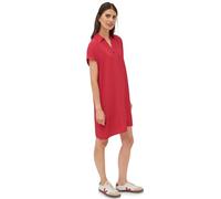 Hemdblusenkleid CECIL, Damen, Gr. M (40), N-Gr, rot (glazed apple rot), Web, Obermaterial: 88% Viskose, 12% Polyamid, unifarben, bequem kniefrei, V-Ausschnitt, Kleider, Sommerkleid in feiner Struktur-