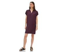 Blusenkleid CECIL, Damen, Gr. L (42), US-Größen, rot (mulberry rot), Stoff, 88% Viskose, 12% Polyamid, unifarben, comfort fit normal, V-Ausschnitt, abgesteppt, Kleider, im Hemdblusen-Style (49487833-L