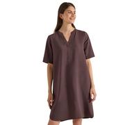 Sommerkleid CECIL, Damen, Gr. XXL (46), N-Gr, braun cacao, Web, Obermaterial: 86% Viskose, 14% Nylon, unifarben, knieumspielend, V-Ausschnitt, Kleider Sommerkleid, Viskosemix, Split Neck, knieumspiele