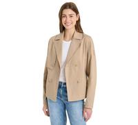 Kurzjacke CECIL, Damen, Gr. XXL (46), crispy camel, Web, Obermaterial: 100% Baumwolle. Futter: 100% Polyester, unifarben, lässig geschnitten hüftlang, V-Ausschnitt, Jacken Kurzjacke, Trenchcoat mit Re