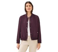 Blouson CECIL, Damen, Gr. L (42), rot (mulberry rot), Web, Obermaterial: 72% Viskose, 28% Polyamid. Futter: 100% Polyester, unifarben, casual, bequem hüftlang, Rundhals, elastischer Bund, Jacken, mit 