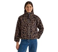 Fellimitatjacke CECIL, Damen, Gr. XXL (46), braun (creamy mocha), Plüsch, Oberstoff: 80% Polyester, 20% Wolle. Futter: 100% Polyester, comfort fit normal, hoch geschlossener Ausschnitt, Bündchen, Jack