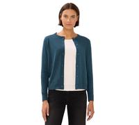 Strickjacke CECIL, Damen, Gr. S (38), dull teal blau melange, Strick, Obermaterial: 60% Baumwolle, 40% Viskose, unifarben, casual, normal hüftlang, Rundhals, Langarm Flachstrickbündchen, Strickjacken,