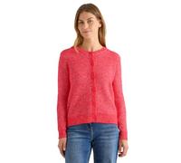 Cardigan CECIL, Damen, Gr. XXL (46), fiery rot melange, Grobstrick, 58% Baumwolle, 20% Polyacryl, 20% Polyester, 2% Nylon, unifarben, normal normal, Rundhals, Bündchen, Strickjacken, im soften Baumwol