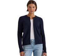 Cardigan CECIL, Damen, Gr. L (42), blau (urban dunkelblau), Web, 37% Baumwolle, 34% Polyacryl, 26% Polyester, 3% Elasthan, unifarben, normal normal, Rundhals, Rippbündchen, Strickjacken, aus softem Ma